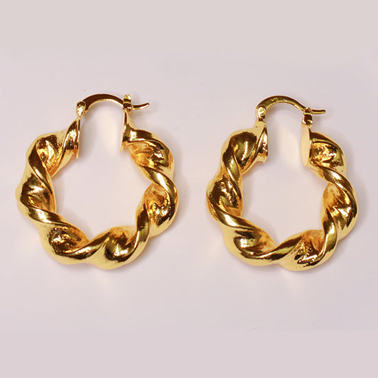 Wholesale Fashion Twisted Hoops Earrings