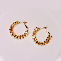 Wholesale Gold 'Rock' Hoops Earrings